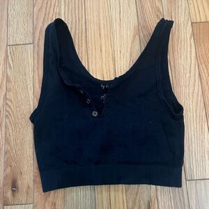 “By Together” Cotton Button up crop top